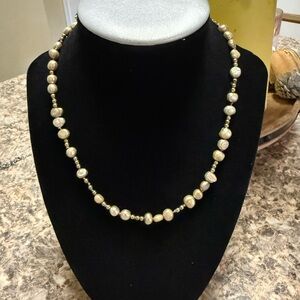 Signed Monet Pearl Necklace